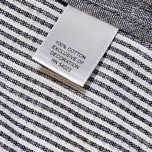 Banana Republic Light-Weight Cotton Striped Belted Blazer Blue/White. Size 12. - Picture 11 of 11